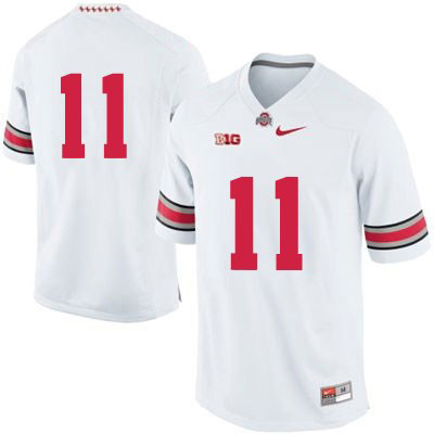 Ohio State Buckeyes Men's Only Number #11 White Authentic Nike College NCAA Stitched Football Jersey AC19C03LG